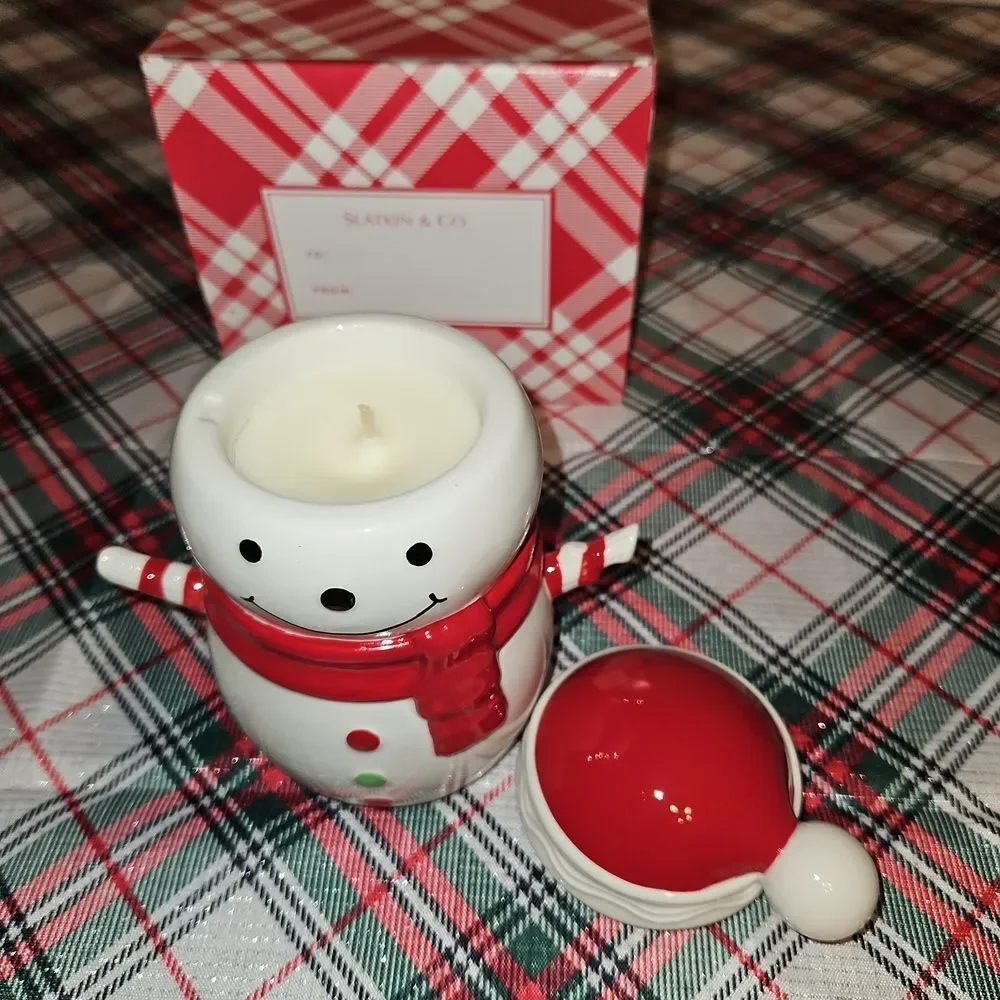 Slatkin & Co. Snowman Evergreen Scented Candle & Decorative Jar